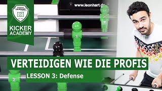 Wie verteidigen die Profis? | Kicker Academy Lesson 3 | Tischfußball lernen mit Profi Semin Mensah