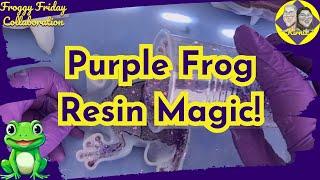 102 Sparkling Purple Resin Adventure Frogs, Turtles & More!