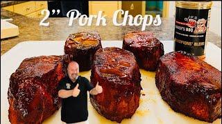 2” Smoked Pork Chops Recipe | How to Smoke Pork Chops | Masterbuilt Electric Smoker | #bbq #recipe