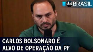 Carlos Bolsonaro é alvo de operação da PF que investiga espionagem na Abin | SBT Brasil (29/01/24)