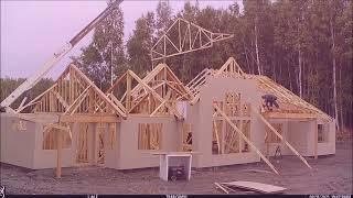 Alaska house framing time lapse