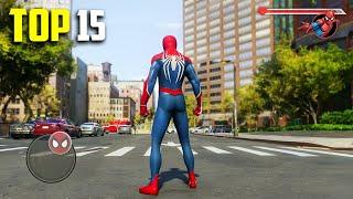 Top 15 SPIDERMAN & BATMAN Games for Android 2024 | HIGH GRAPHICS (Offline/Online)