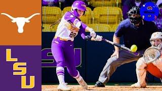 #7 Texas vs #12 LSU Highlights (2 Great Games!) | 2021 College Softball Highlights