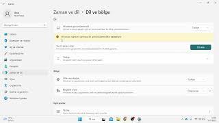 Windows 11 Dil Değiştirme