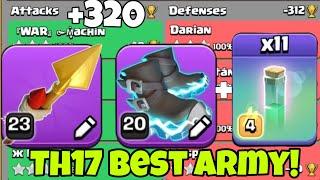 Clash of Clans th17 attack strategy! Mass Dragon+ electro boots army! Best th17 legend league attack