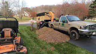 Leaf Cleanup with Pile Driver Leaf Plow and Scag Debris Loader