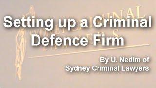 Setting up a criminal defence firm