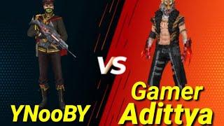 YNooBY VS Gamer Adittya || Custom Clash Squad || Free Fire