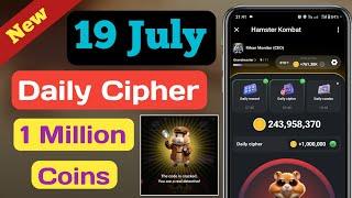 Hamster Kombat Daily Cipher 19July,19 July Daily Cipher Code Hamster | Hamster 19 July Daily Cipher