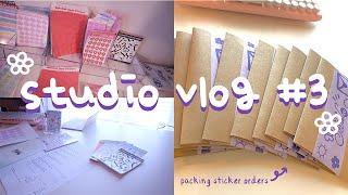 studio vlog #3   | packing sticker orders!