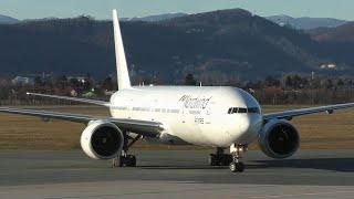 Nordwind Airlines Boeing 777 landing at Graz Airport | VP-BJO