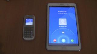 Over the Horizon Incoming & Outgoing call at the Same Time Samsung 1200M +Huawei mediaPad T1 8.0