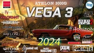 Vega 3 in 40+ GAMES ( AMD Athlon 3000G) | in 2024