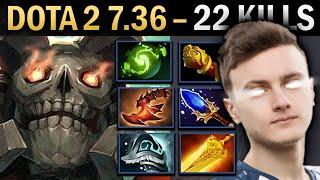 Wraith King Gameplay Miracle with 22 Kills and Refresher - Dota 2 7.36