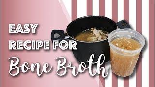 Easy Homemade Bone Broth Recipe for Leaky Gut // Michelle Mills