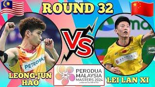 (R32)Leong Jun Hao ️ Lei Lan Xi‼️What A COMEBACK FROM Jun Hao‼️#malaysiamasters2024