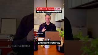  3 steps you must take asap when a patient threatens to sue #dentistry #orthodontics #legaltips