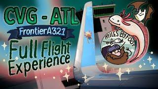 Frontier Airlines Full Flight Experience - Cincinnati (CVG) to Atlanta (ATL) A321 Luis the Axolotl!
