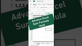 Advance Excel Sum Formula Hack!