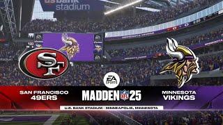 49ers vs Vikings Week 2 Simulation (Madden 25 PS5)