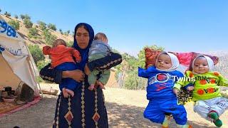 Nargis and the twins;  Simple life in the embrace of nature, local bread