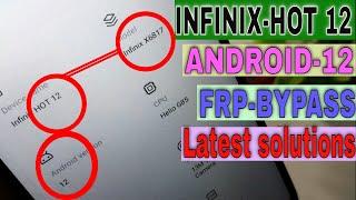 Infinix Hot 12 Android 12 Frp Bypass Latest Solutions|Infinix X6817 Frp Bypass google account remove