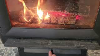 My US wood stove from tractor supply Re-burn demo