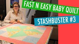 FREE QUILT PATTERN - BABY QUILT - STASHBUSTER #3 -QUILT-IN-A-DAY