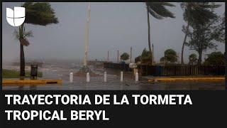 ¿Qué zonas impactará la tormenta tropical Beryl este fin de semana? Te contamos cuál es su trayector