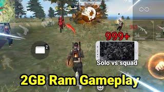 2GB Ram Gameplay | Solo vs squad ping 999+ - Garena Free Fire