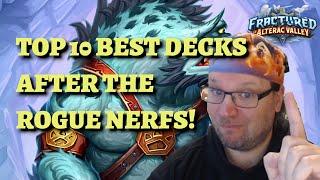 TOP 10 BEST DECKS After the Rogue Nerf Patch! (Hearthstone Alterac Valley)