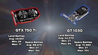 gt 1030 vs gtx 750ti benchmark