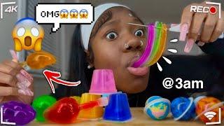 i Tried ASMR... Eating all tiktok jelly fruit Candy @3am