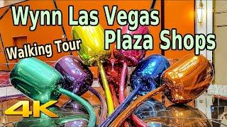 WYNN ENCORE PLAZA SHOPS LAS VEGAS STRIP WALKING TOUR 4k