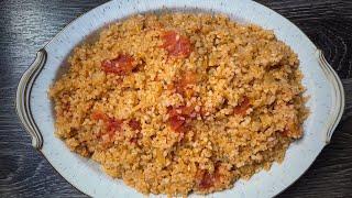 Lebanese Dish: Bulgur and Tomatoes|برغل ببندورة على الطريقة اللبنانية