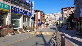 【4K】Jeonju, Korea - Walking Southern Residential Area - Autumn Colors