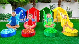 Five Kids New Adventure with Four colors | Video compilation