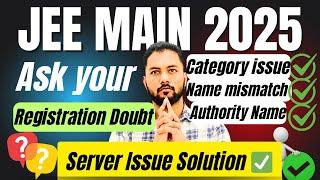 Live Jee Main 2025 Registration Doubt|Jee Main 2025 Category Certificate For Registration