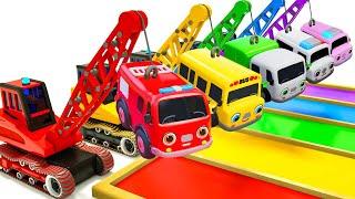 Rain Rain Go Away + The crane lifts the trucks + Kids Songs by Beep Beep Car