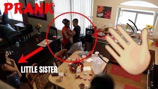 I HIT OUR LITTLE SISTER IN FRONT OF OUR BROTHER PRANK! *Gone LEFT*