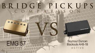 EMG 57 vs Seymour Duncan BLACKOUTS - Active Bridge Pickup Guitar Tone Comparison / Review