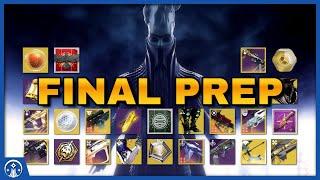 FINAL Reminder: What To Do Before The Final Shape | Destiny 2 Prep