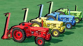 Work with Colors - GRASS JOB with COLORS Machines w Mini Tractors - Farming Simulator 22