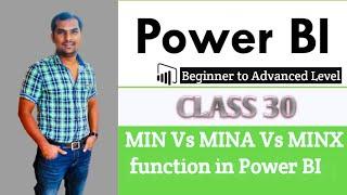 MIN Vs MINA Vs MINX DAX functions in Power BI | Power BI Real-time