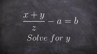 Solving a literal equation with a rational term