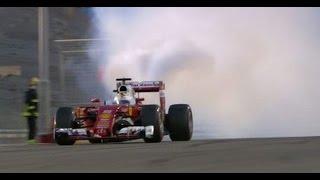 Sebastian Vettel Engine Failure at F1 2016 Bahrain in the Formation lap