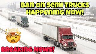 Breaking News! DOT Puts Ban On Semi Trucks Happening Now Truck Drivers In NY! Share Now 11/29/24