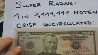 Fancy Serial Numbers Dollar Notes:  Seven of a Kind and Super Radar