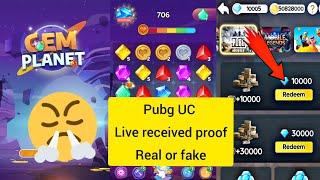 Gem Planet 10000 Diamond complete || Gem Planet PUBG UC Received Proof // Gem Planet Real or fake