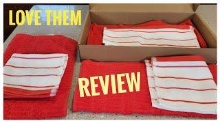 REVIEW Amazon Basics Cotton Kitchen Dish Cloth & Towels 8 Pack  I LOVE THEM